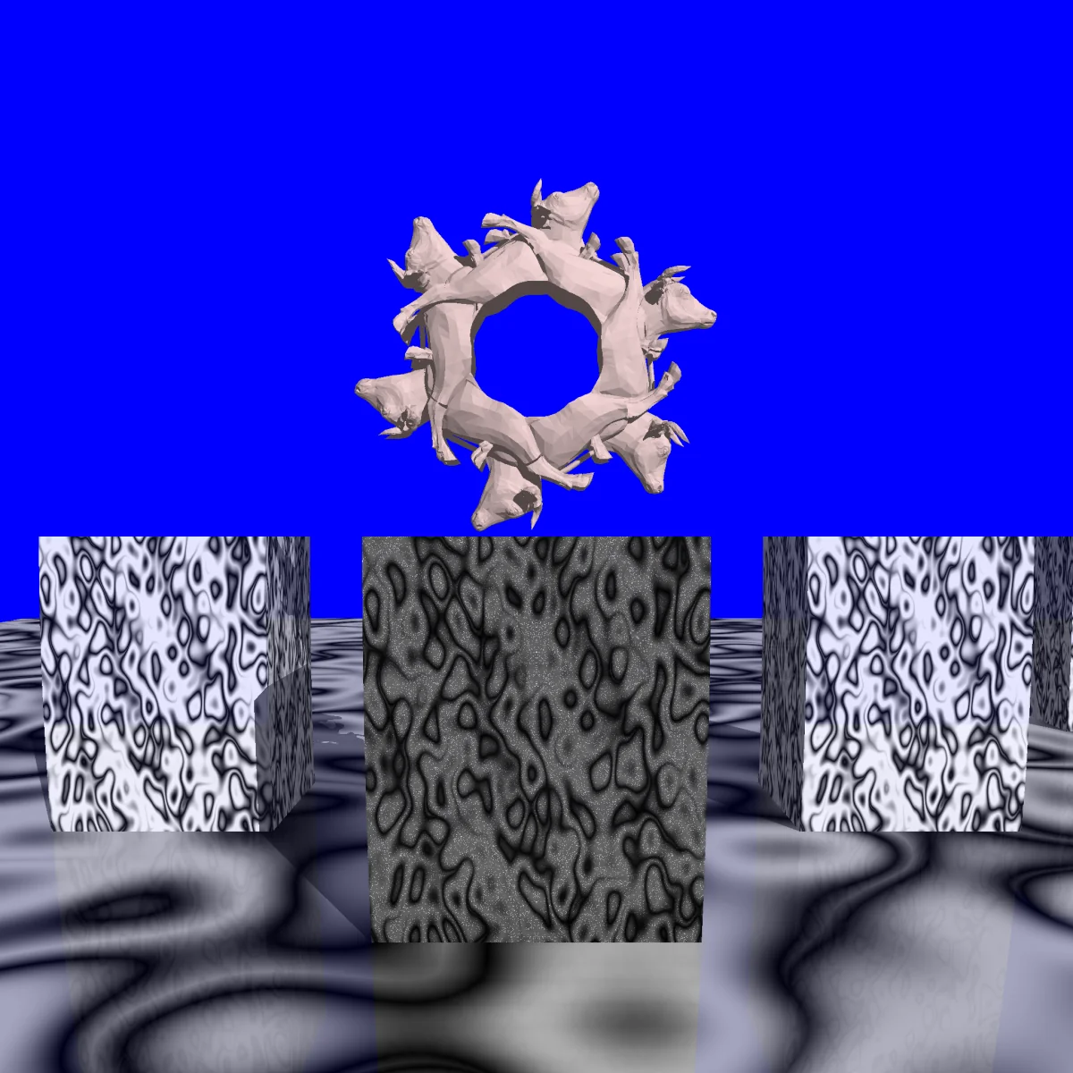 Constructive solid geometry demonstration scene