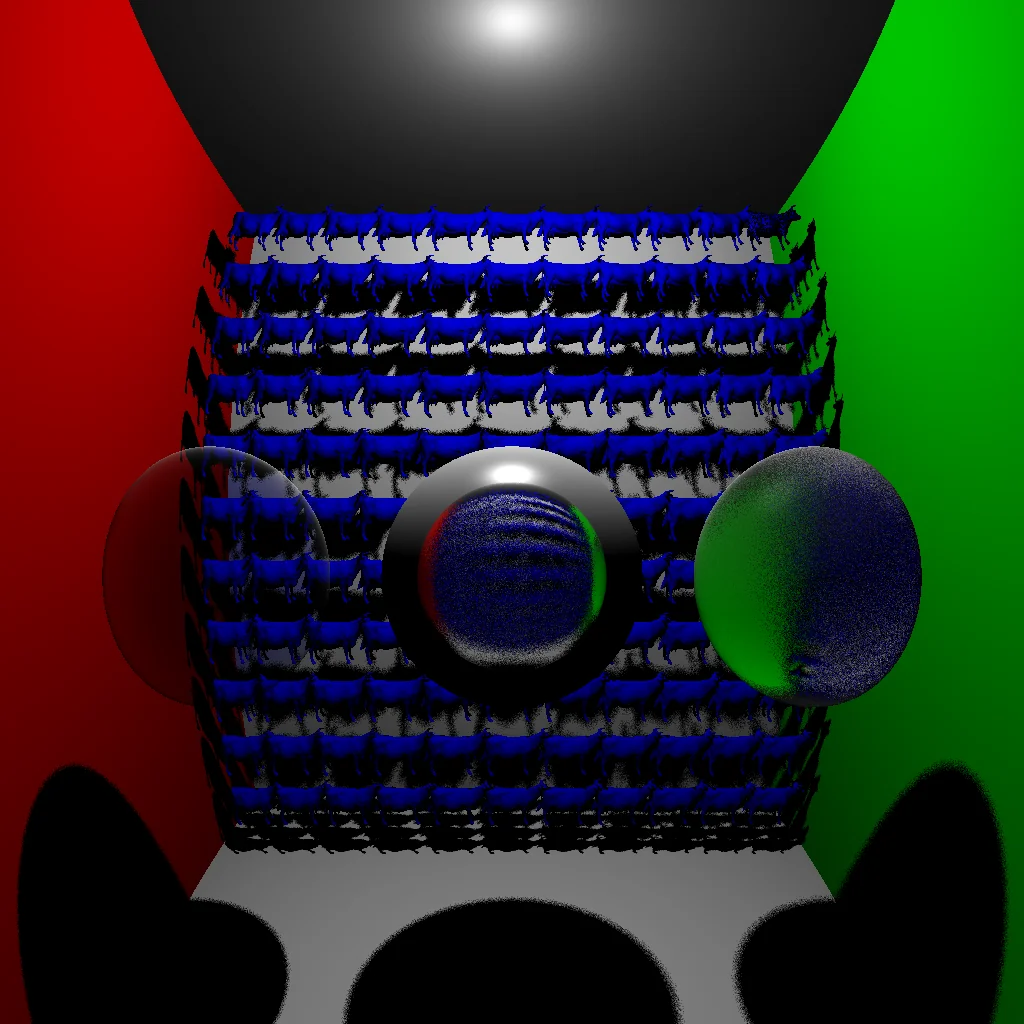 Glossy refractions demonstration scene