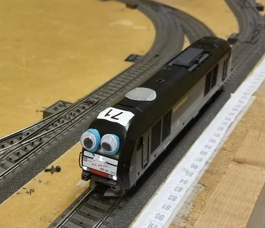 Model train set used for the real-time programming course